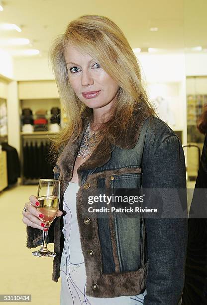 Socialite Shari-Lee Hitchkock attends the opening of the Collezione Elio's flagship store at the Wentworth Connection, Sofitel Wentworth Hotel on...