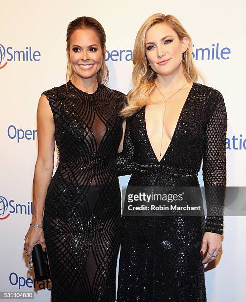 Brooke Burke-Charvet and Kate Hudson attend 2016 Operation Smile Gala at Cipriani 42nd Street on May 12, 2016 in New York City.