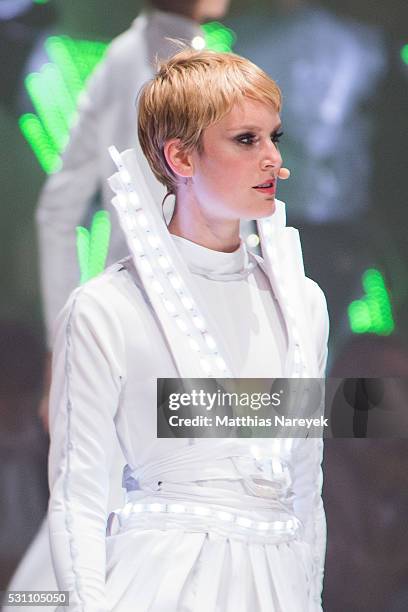 Kim Hnizdo during the finals of 'Germany's Next Topmodel' at Coliseo Balear on May 12, 2016 in Palma de Mallorca, Spain.