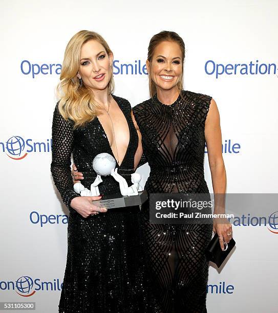 Universal Smile Award Recipient actress Kate Hudson and TV personality Brooke Burke-Charvet attend the 2016 Operation Smile Gala at Cipriani 42nd...