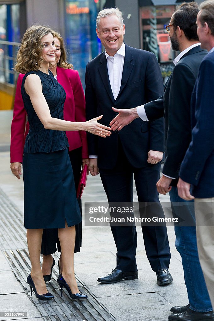 Queen Letizia Attends 'Famelab Espana 2016' Scientific Monologues