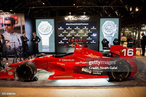 View of TAG Heuer IndyCar Series car at the Timecrafters opening night at Park Avenue Armory on May 12, 2016 in New York City.