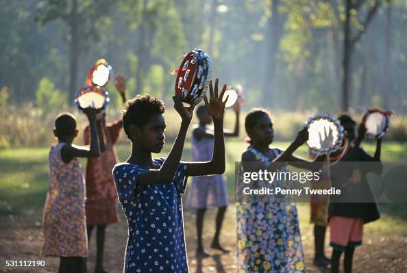 Ramingining Group of women in Ramingining community having a singsong ?praising ...