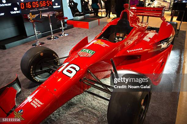 View of TAG Heuer IndyCar Series car at the Timecrafters opening night at Park Avenue Armory on May 12, 2016 in New York City.