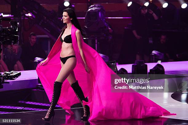 Fata Hasanovic during the finals of 'Germany's Next Topmodel' at Coliseo Balear on May 12, 2016 in Palma de Mallorca, Spain.