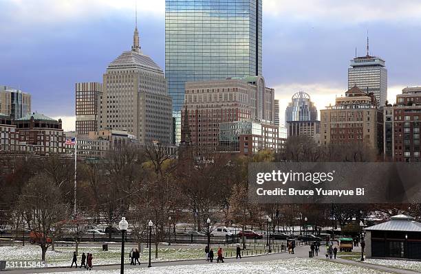 john hancock building and tower - hancock building stock pictures, royalty-free photos & images