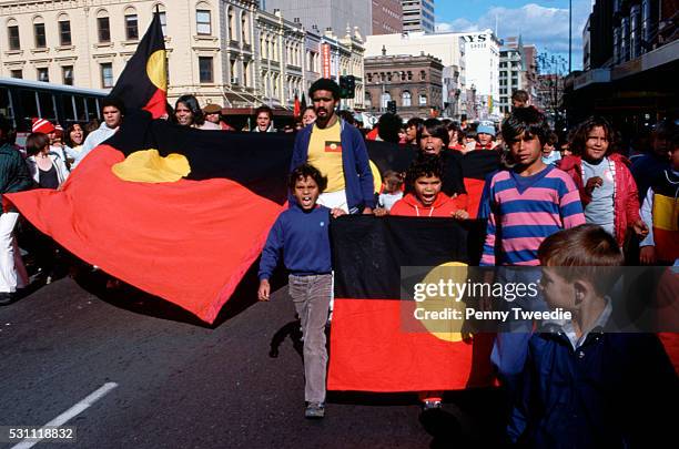 australian aborigine demonstration - sydney penny 個照片及圖片檔