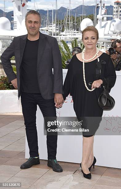Mimi Branescu and Dana Dogaru attend the "Sieranevada" photocall during the 69th annual Cannes Film Festival at the Palais des Festivals on May 12,...