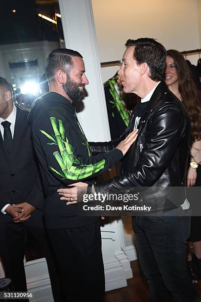 Marcelo Burlon and Saks Vice President, Fashion Director, Eric Jennings attends the Marcelo Burlon x Tyga Capsule Collection Party at The Blond at 11...