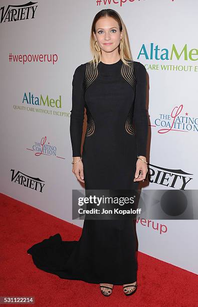 Actress A. J. Cook arrives at AltaMed Health Services' Power Up, We Are The Future Gala at the Beverly Wilshire Four Seasons Hotel on May 12, 2016 in...