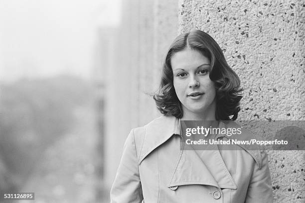 Daughter of Hugh Hefner and executive at Playboy Enterprises, Christie Hefner pictured in London on 29th October 1976.