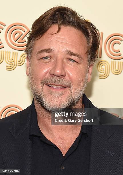 Actor Russell Crowe attends "The Nice Guys" New York screening at Metrograph on May 12, 2016 in New York City.