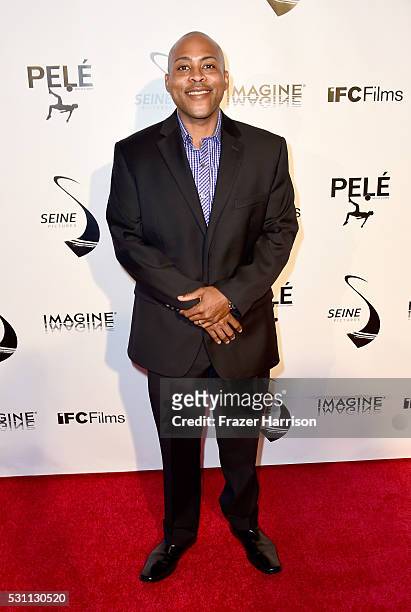 Executive Producer Patrick Tendai Pfupajena arrives at the Premiere of IFC Films' "Pele: Birth Of A Legend" at Regal Cinemas L.A. Live on May 12,...