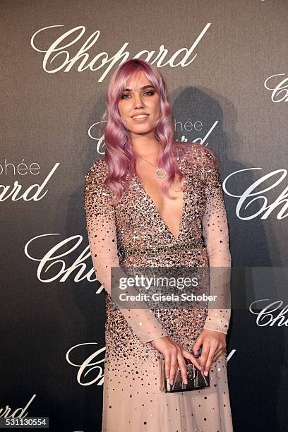 Amber Le Bon, daughter of Duran Duran lead singer Simon Le Bon, arrives at the Chopard Trophy Ceremony at the annual 69th Cannes Film Festival at...