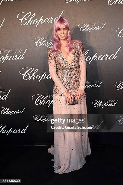 Amber Le Bon, daughter of Duran Duran lead singer Simon Le Bon, arrives at the Chopard Trophy Ceremony at the annual 69th Cannes Film Festival at...