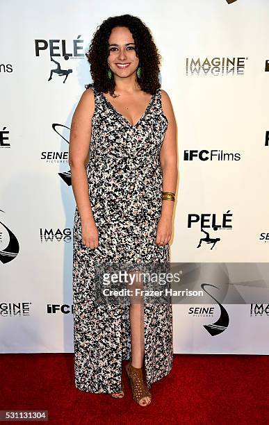 Singer Anna Beatriz, arrives at the Premiere of IFC Films' "Pele: Birth Of A Legend" at Regal Cinemas L.A. Live on May 12, 2016 in Los Angeles,...