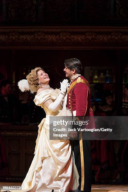 American opera singers soprano Renee Fleming and baritone Nathan Gunn perform at the final dress rehearsal prior to the premiere of the new...