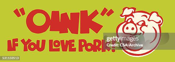 ilustraciones, imágenes clip art, dibujos animados e iconos de stock de oink si le gusta cerdo de cerdo - una palabra