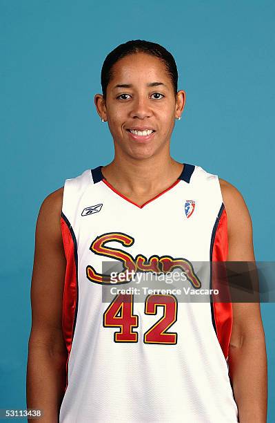 Nykesha Sales of the Connecticut Sun poses for a portrait during WNBA Media Day at Mohegan Sun Arena on April 30, 2005 in Uncasville, Connecticut....
