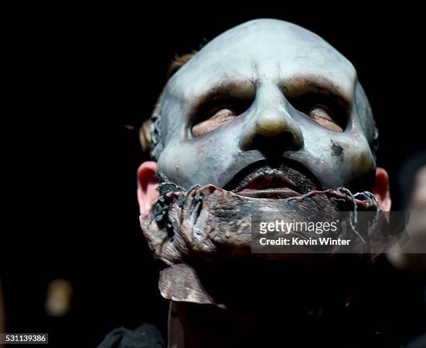 Singer Corey Taylor of Slipknot attends the Ozzy Osbourne and Corey Taylor special announcement at the Hollywood Palladium on May 12, 2016 in...