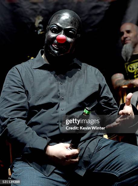 Musician Shawn "Clown" Crahan of Slipknot attends the Ozzy Osbourne and Corey Taylor special announcement at the Hollywood Palladium on May 12, 2016...