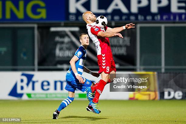 Thomas Lam of PEC Zwolle, Ruud Boymans of FC Utrecht during the Europa League Play-offs match between PEC Zwolle and FC Utrecht at the IJsseldelta...