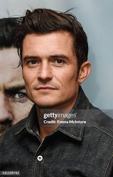 Actor Orlando Bloom arrives at a screening of Broad Green Pictures' 'Last Days In The Desert' at the Laemmle Royal Theatre on May 12, 2016 in Santa...