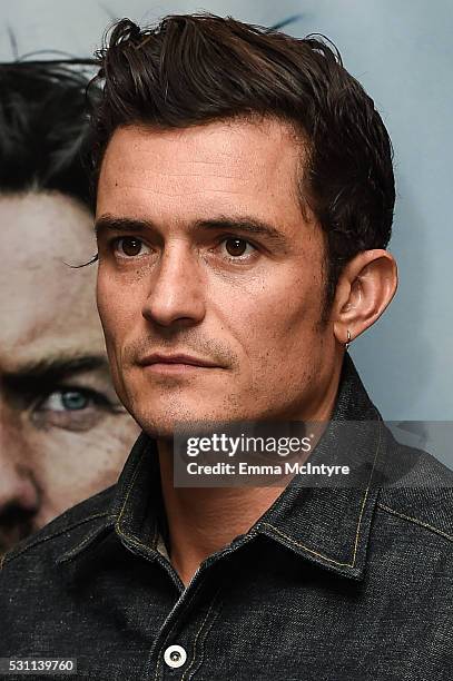 Actor Orlando Bloom arrives at a screening of Broad Green Pictures' 'Last Days In The Desert' at the Laemmle Royal Theatre on May 12, 2016 in Santa...