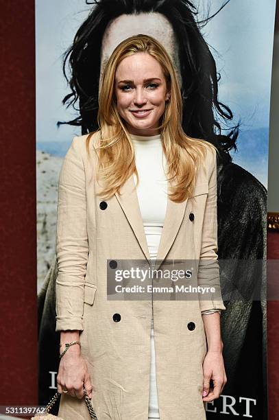 Actress Caity Lotz arrives at a screening of Broad Green Pictures' 'Last Days In The Desert' at Laemmle Royal Theatre on May 12, 2016 in Santa...