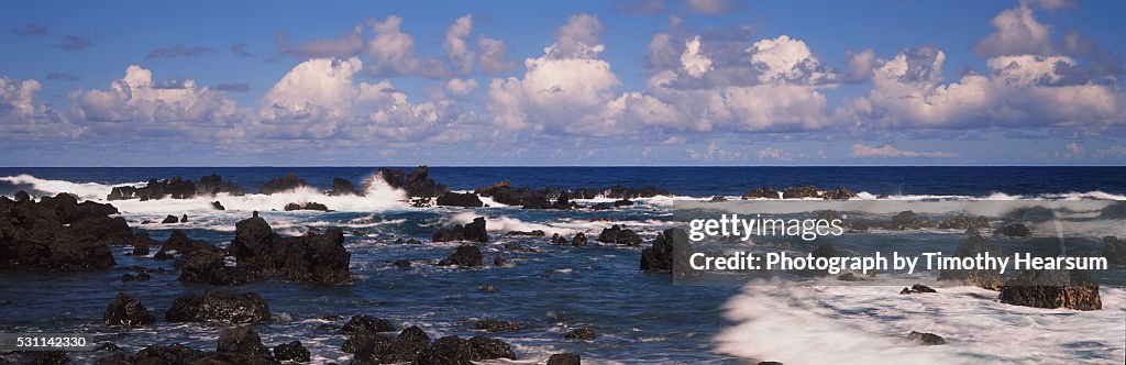 Lava Rock Formations in the Ocean