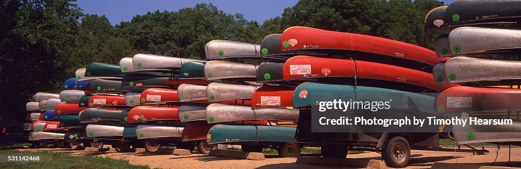 Stacked Canoes