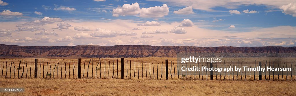 Rustic Fence in Front of an Arizona Mountain Range