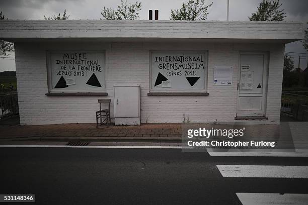 Disused customs control point is boarded up on May 10, 2016 in Adinkerke, Belgium. The Schengen Agreement, which led to the creation of Europe's...
