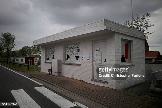 Disused customs control point is boarded up on May 10, 2016 in Adinkerke, Belgium. The Schengen Agreement, which led to the creation of Europe's...