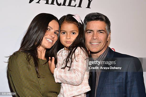 Elvimar Silva, Mariana Oliveira Morales and Esai Morales attend the AltaMed Health Services' Power Up, We Are The Future Gala at the Beverly Wilshire...