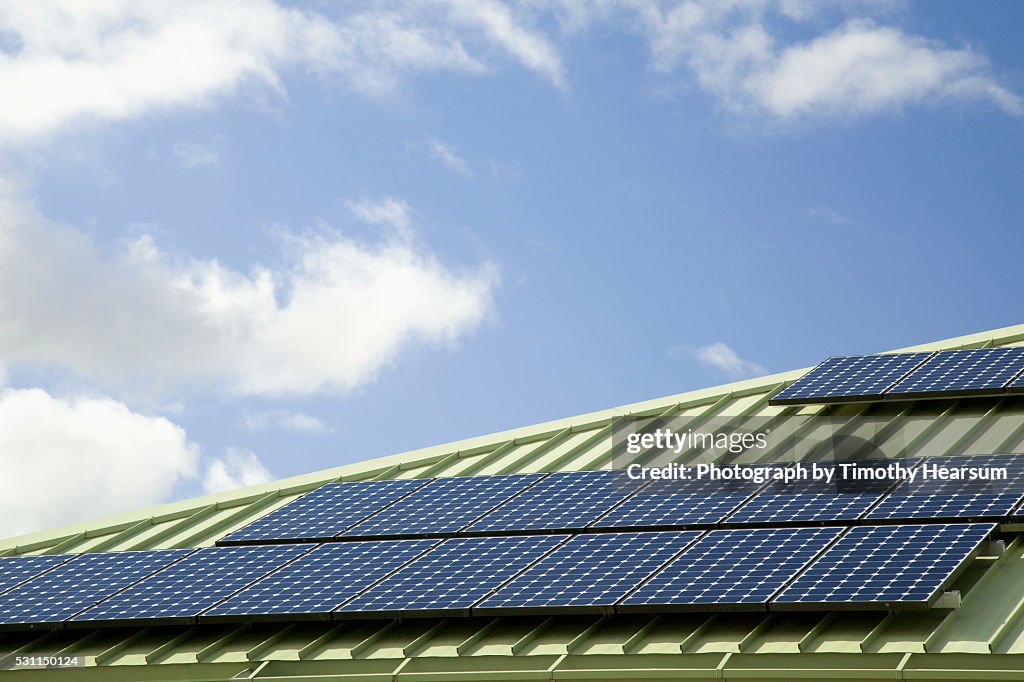 Solar Panels on Rooftop