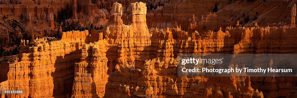 Hoodoo rock formations in Bryce Canyon