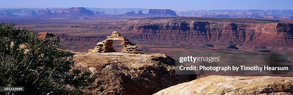 Rock cairn at Muley Point