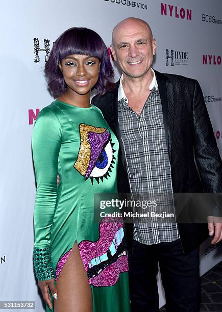 Singer Justine Skye and Chairman of Nylon Marc Luzzatto attend NYLON Young Hollywood Party, presented by BCBGeneration at HYDE Sunset: Kitchen +...