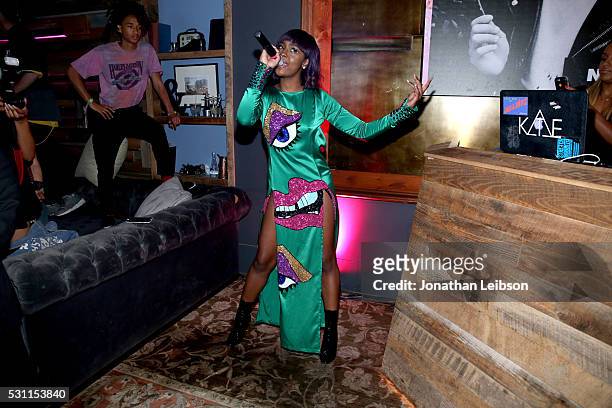 Singer Justine Skye performs during NYLON Young Hollywood Party, presented by BCBGeneration at HYDE Sunset: Kitchen + Cocktails on May 12, 2016 in...