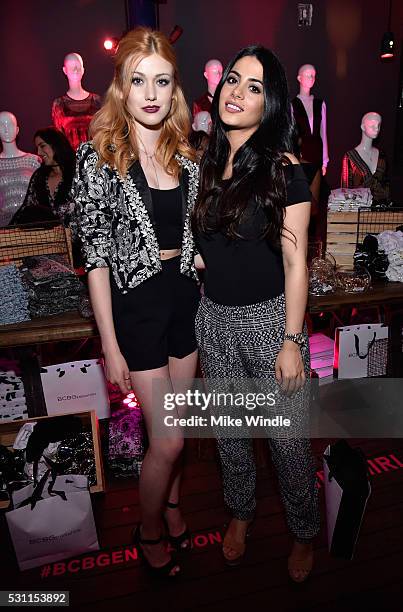 Actors Katherine McNamara and Emeraude Toubia attend NYLON Young Hollywood Party, presented by BCBGeneration at HYDE Sunset: Kitchen + Cocktails on...