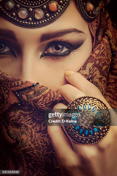 beautiful woman - veiled woman stock pictures, royalty-free photos & images