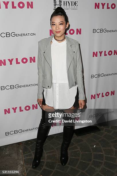 Actress Arden Cho arrives at NYLON and BCBGeneration's Annual Young Hollywood May Issue Event at HYDE Sunset: Kitchen + Cocktails on May 12, 2016 in...