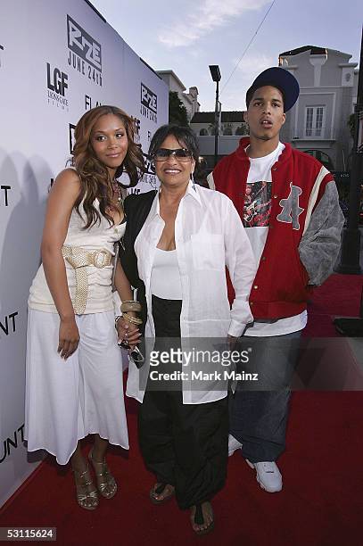 Actress Debbie Allen with her daughter Morgan and son Norman Nixon Jr. Attends the Lions Gate premiere of "Rize" at the Egyptian Theatre on June 21,...