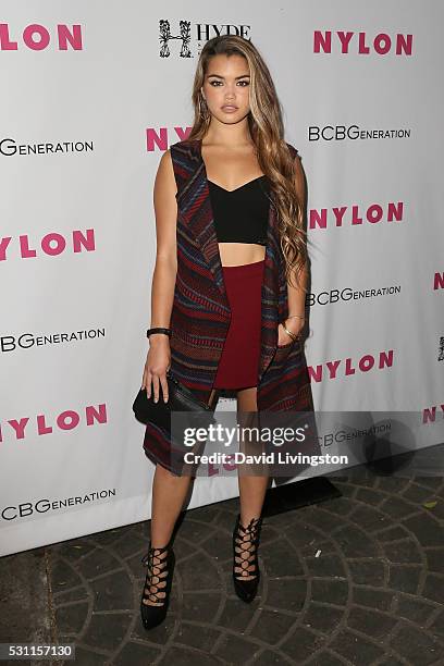 Actress Paris Berelc arrives at NYLON and BCBGeneration's Annual Young Hollywood May Issue Event at HYDE Sunset: Kitchen + Cocktails on May 12, 2016...