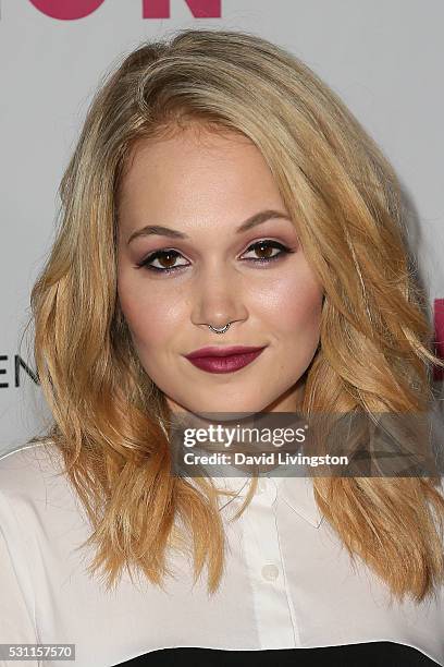 Actress Kelli Berglund arrives at NYLON and BCBGeneration's Annual Young Hollywood May Issue Event at HYDE Sunset: Kitchen + Cocktails on May 12,...