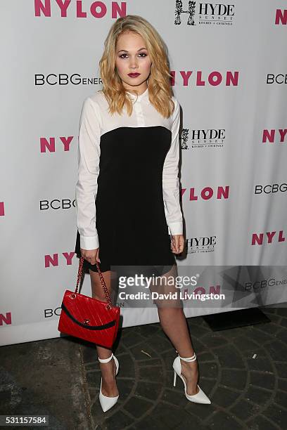 Actress Kelli Berglund arrives at NYLON and BCBGeneration's Annual Young Hollywood May Issue Event at HYDE Sunset: Kitchen + Cocktails on May 12,...