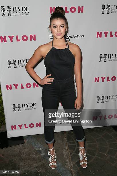 Dancer Kalani Hilliker arrives at NYLON and BCBGeneration's Annual Young Hollywood May Issue Event at HYDE Sunset: Kitchen + Cocktails on May 12,...