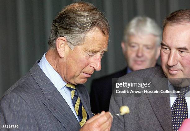 The Duke of Rothesay visits the Scottish Agricultural Organisation Society Farmers' Co-operative at the Girvan Early Potato Growers Warehouse on June...