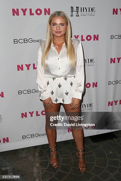 Alli Simpson arrives at NYLON and BCBGeneration's Annual Young Hollywood May Issue Event at HYDE Sunset: Kitchen + Cocktails on May 12, 2016 in West...